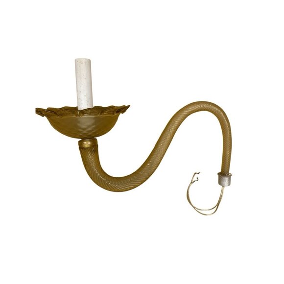 Murano Glass Chandelier 14” Arm with Bobeche Replacement Part